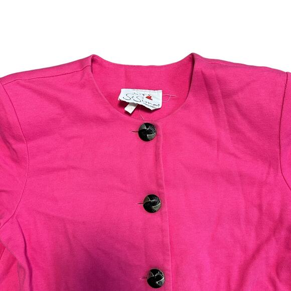 Vintage St. Simon Maternity Dress A-Line Bright Pink Barbie Medium Work Career - Picture 4 of 6